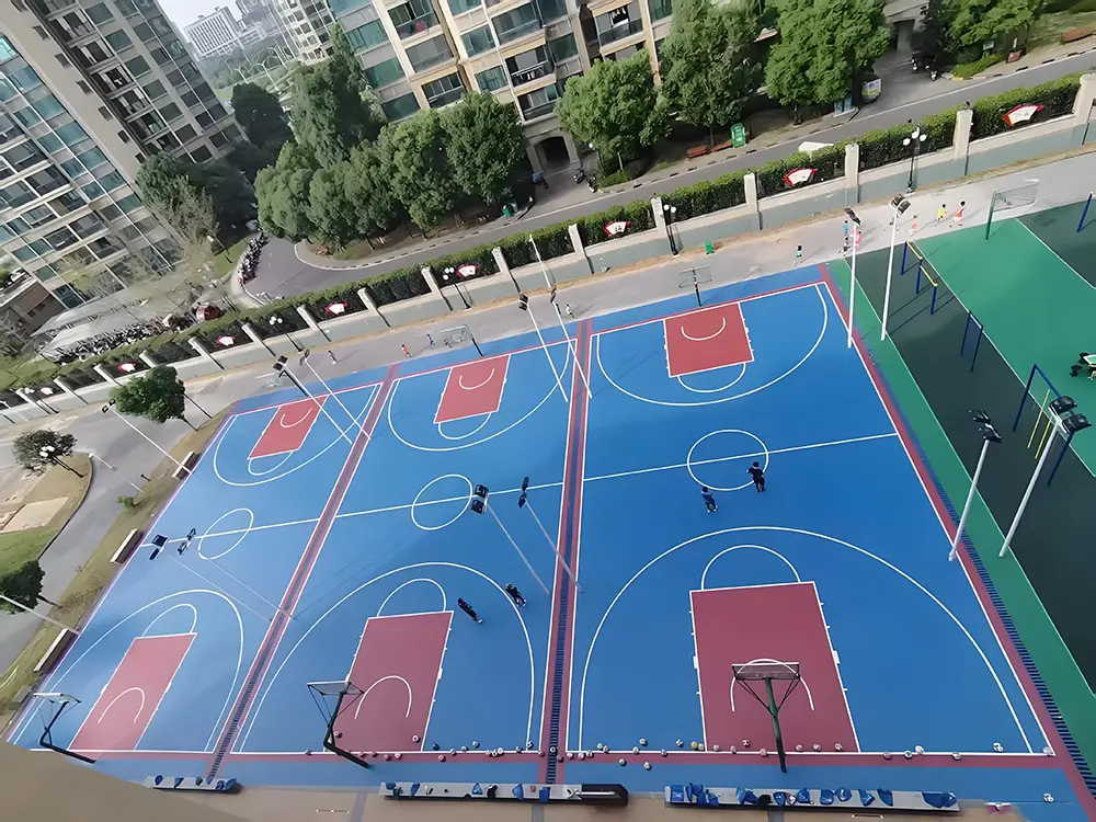 basketball court material