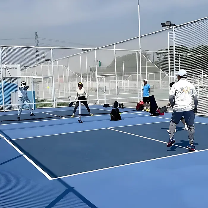 outdoor pickleball court floor material