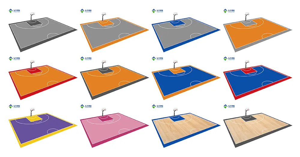 3x3 basketball court floor idea