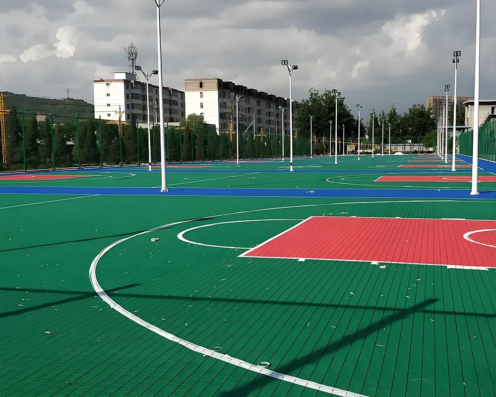 outdoor basketball court flooring