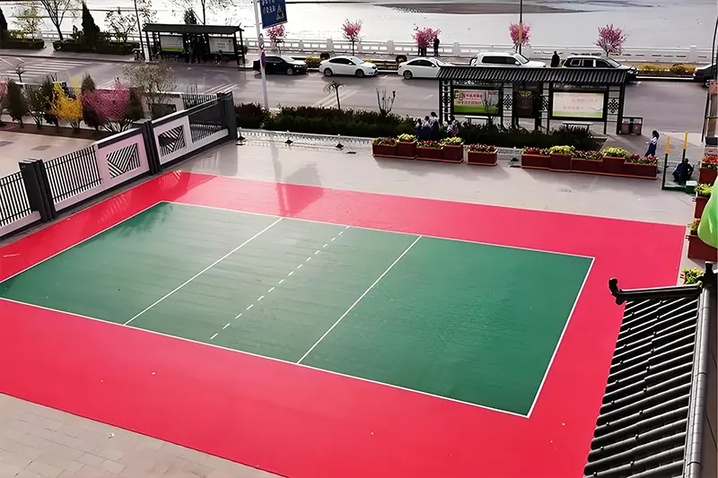 volleyball court interlocking tiles