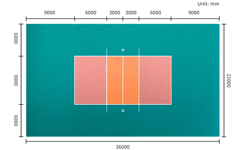volleyball court size