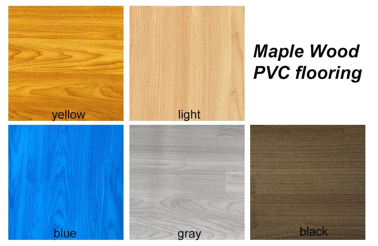 PVC flooring with maple wood pattern types