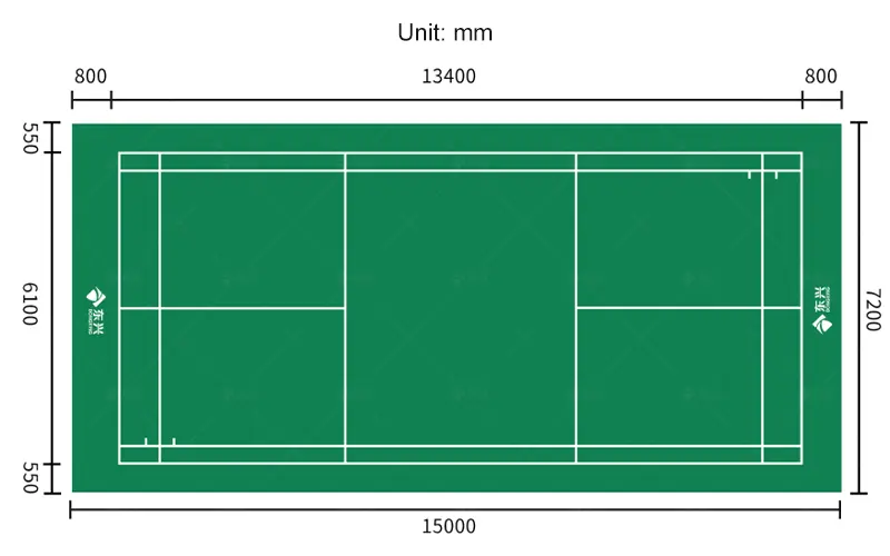 badminton court size