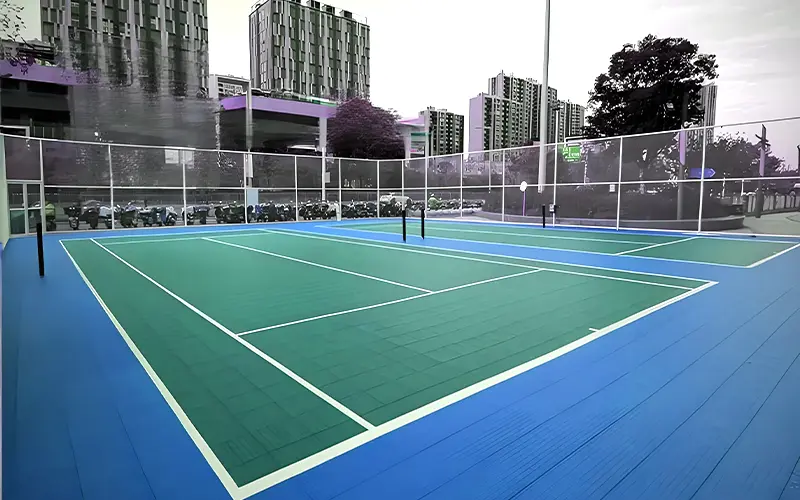 outdoor tennis court tiles
