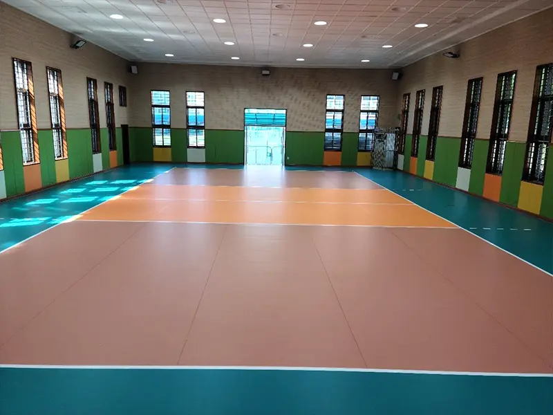Indoor volleyball court