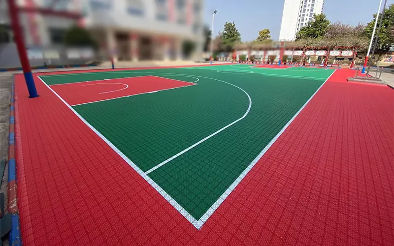 outdoor basketball court flooring