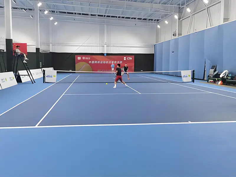 indoor tennis court floor