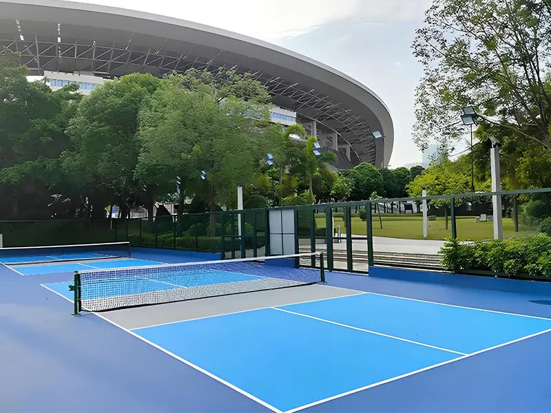 outdoor pickelball court material