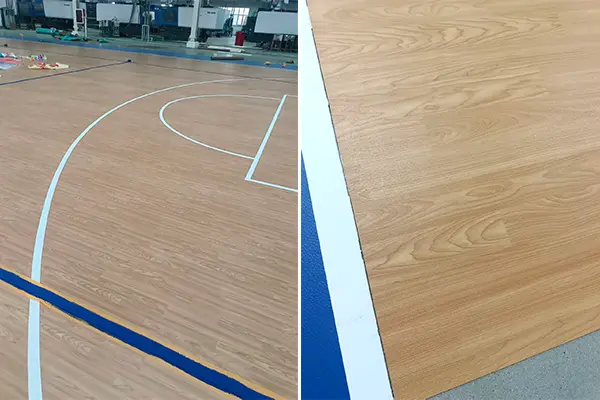 Basketball floor marking