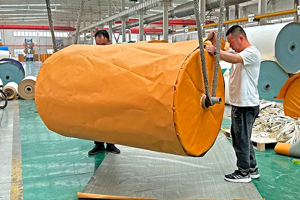 PVC sports flooring production