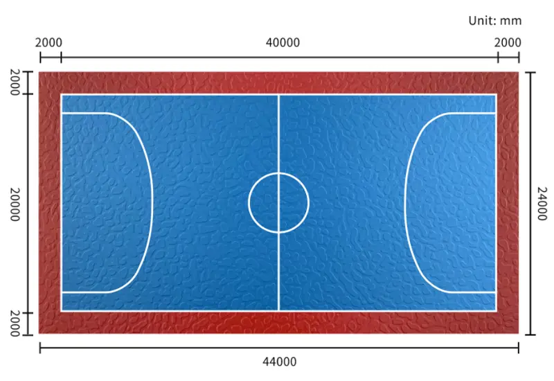 futsal court size