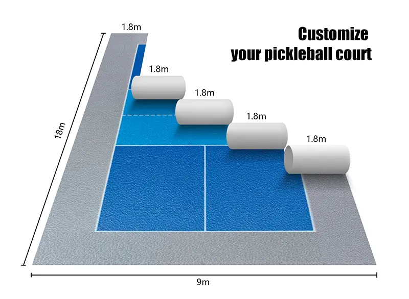 pickleball court floor roll