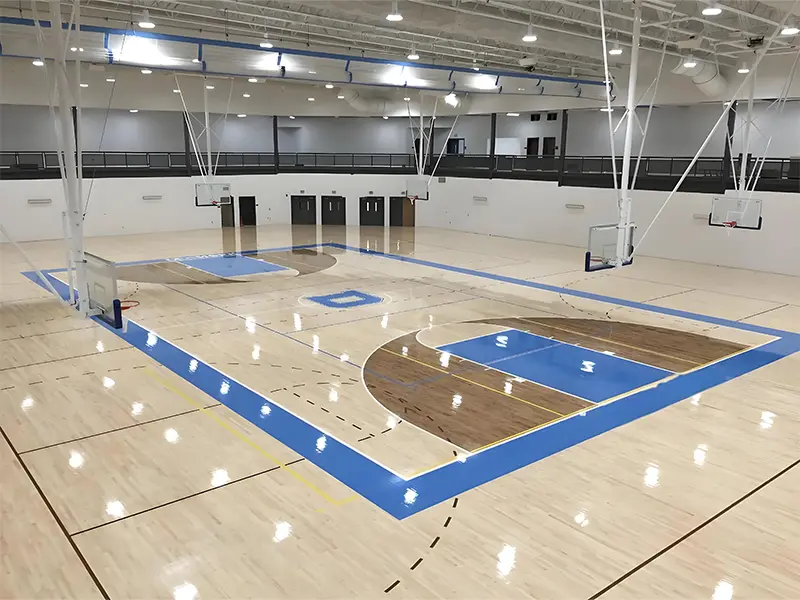 wooden basketball court flooring