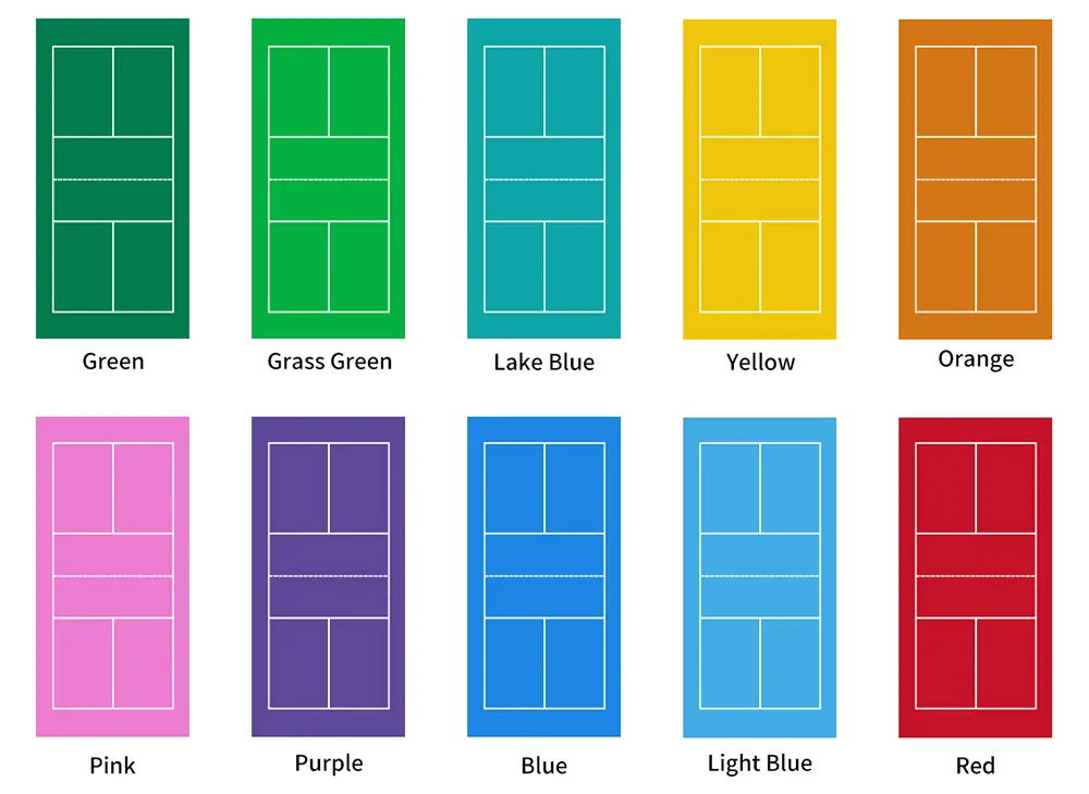 Pickleball Court flooring Colors