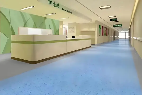 Hospital corridor and lobby floor