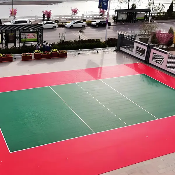 outdoor volleyball court material