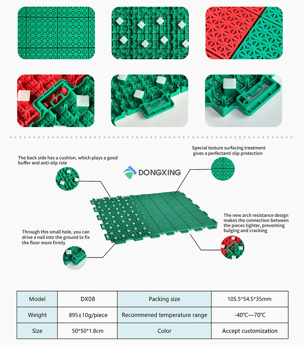dx08 outdoor interlocking floor tile structure