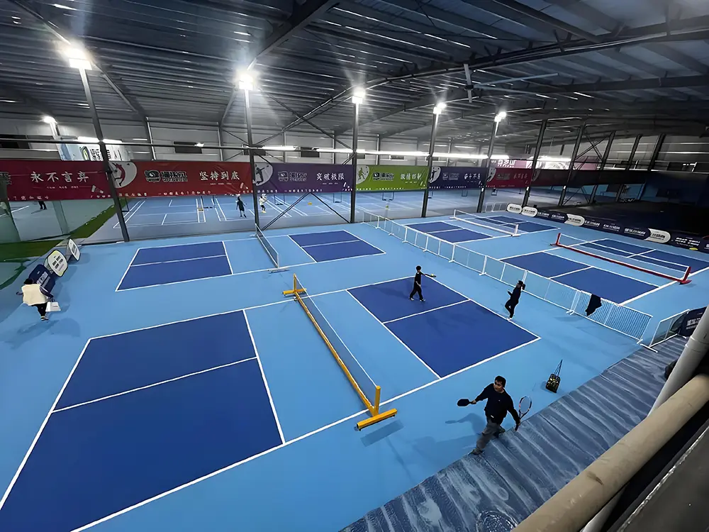 indoor pickleball court surface