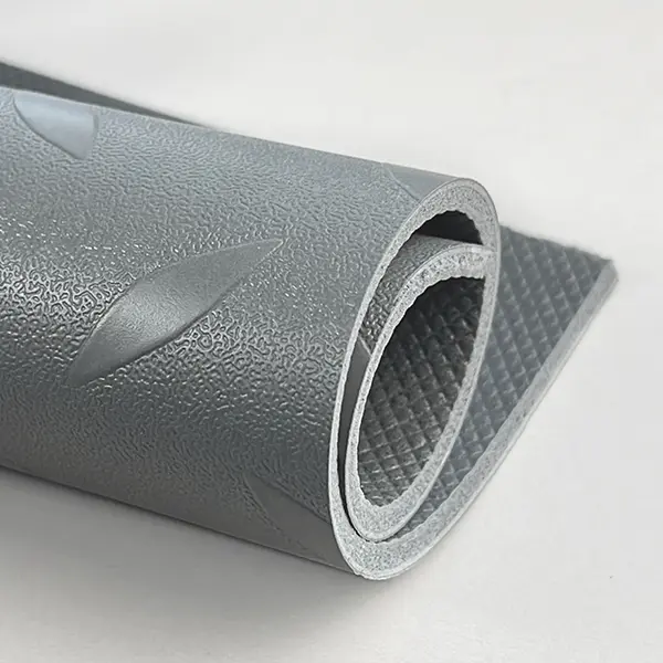 High-traffic vinyl floor gray