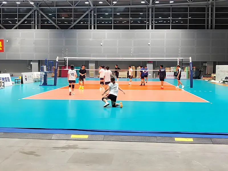 volleyball court flooring material