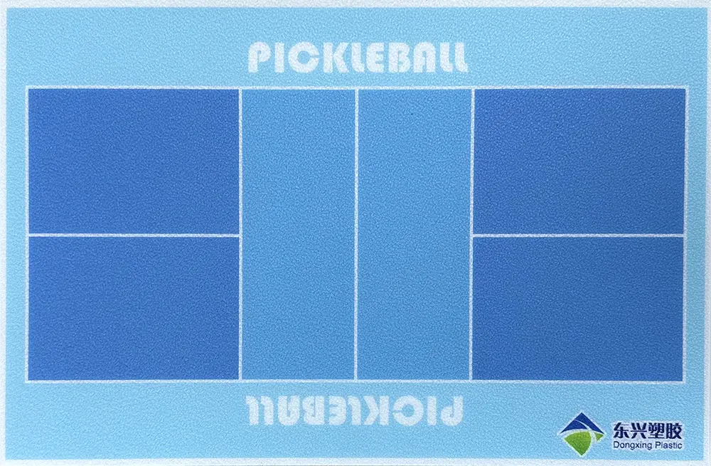 Custom printed pickleball floor