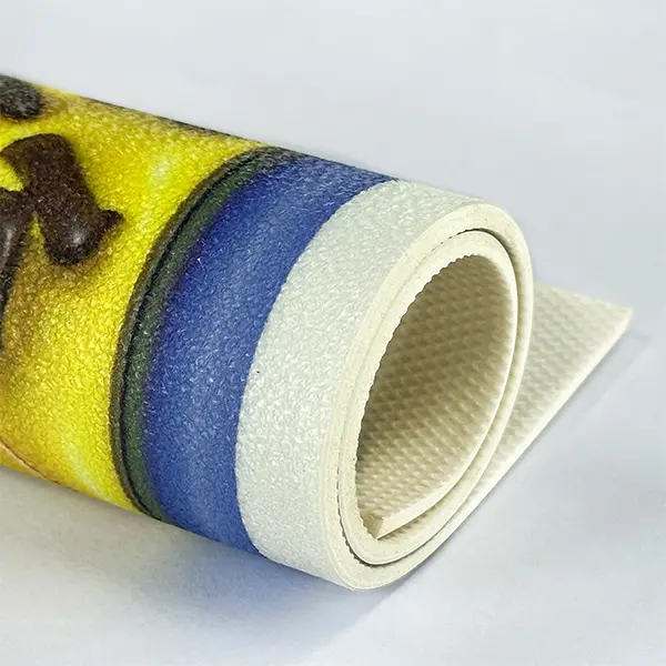 Monochrome foam layer printed flooring