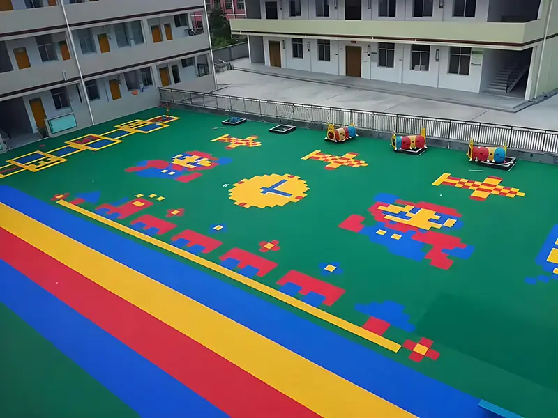 Outdoor playground flooring materials
