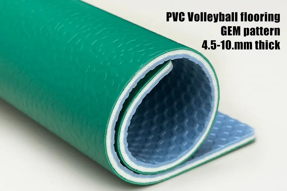 pvc volleyball flooring gem pattern